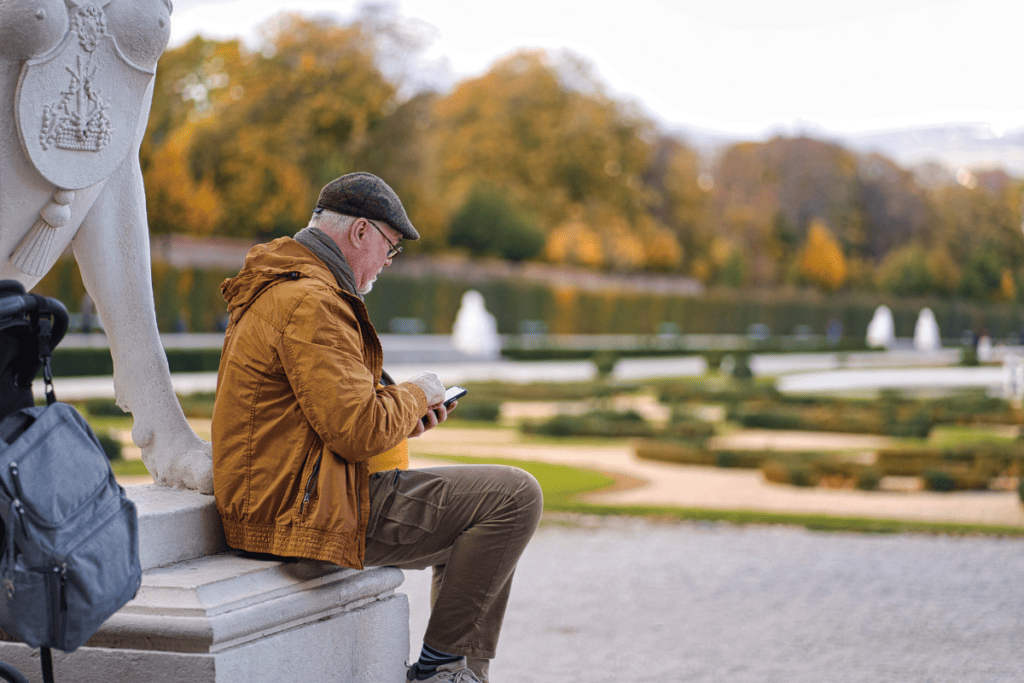 Elderly man sitting